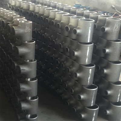 Sch 40 Sch 80 STD Equal Carbon Steel Tees NPT DN200 Mulus Untuk Pipa