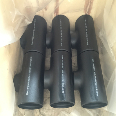 Sch 40 Sch 80 STD Equal Carbon Steel Tees NPT DN200 Mulus Untuk Pipa