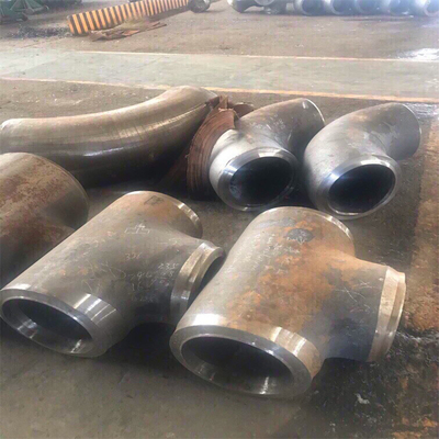 Hitam 1/2 Inch Butt Weld Tube Fitting Tee Lateral Baja Karbon Mulus