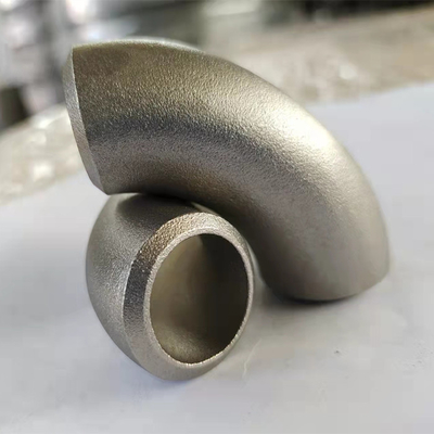 304 Stainless Steel 45 Derajat Siku Radius Pendek Sama Cermin Putaran Sandblasting