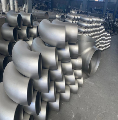 DN15 BS Carbon Steel Buttweld Fittings Sama 45 Derajat 24 Inch 90 Derajat Siku