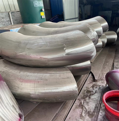 Pipa Baja Galvanis Bulat JIS Siku Mulus Sch 40 Radius Panjang Diameter Besar