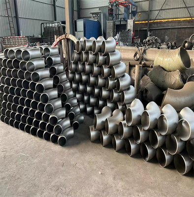 Butt Weld 90 Derajat Pipa Baja Fitting DN15 JIS B2313 Baja Karbon Mulus