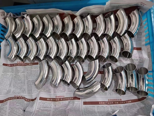 30 Derajat 90 Derajat Pipa Baja Siku Sanitary A53 Pendek Dilas Diameter Besar