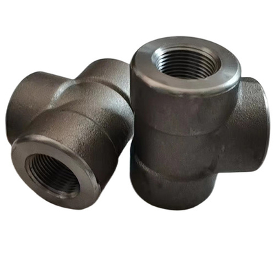 Cs Ss 16 Inch JIS Steel Pipe Fittings Tee Berulir Ditempa Tekanan Tinggi