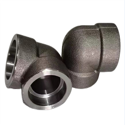 Ansi B16.11 Fitting Pipa Baja Karbon Ditempa 45 Derajat 90 Derajat Soket Las Siku